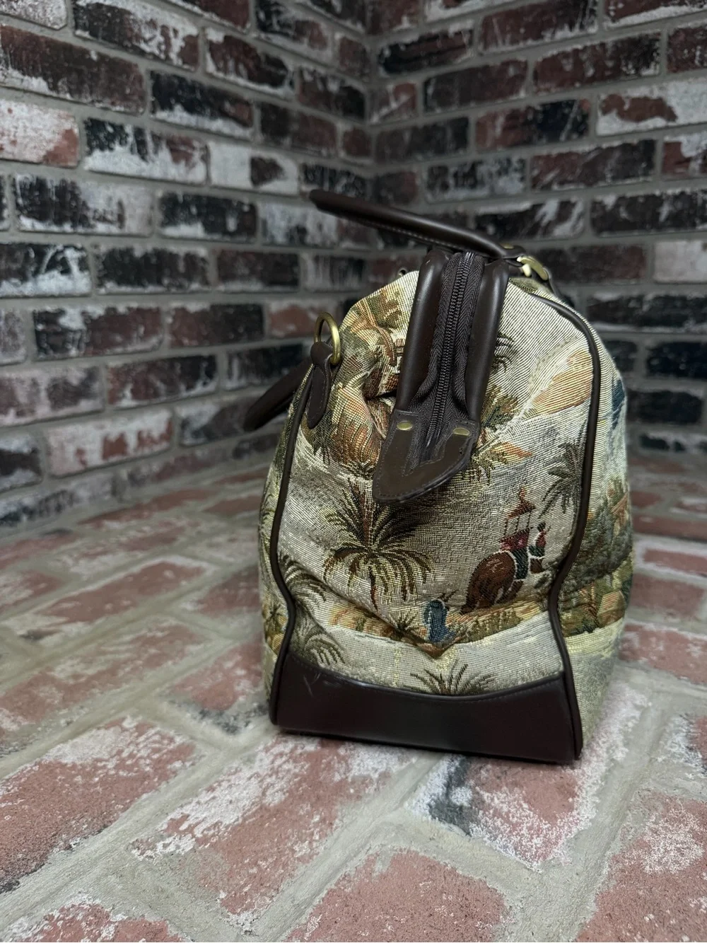 Vintage Bueno Tropical Palm Tree Tapestry Travel Weekender Duffle Bag